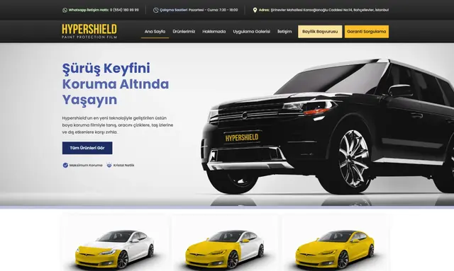 HyperShield website homepage