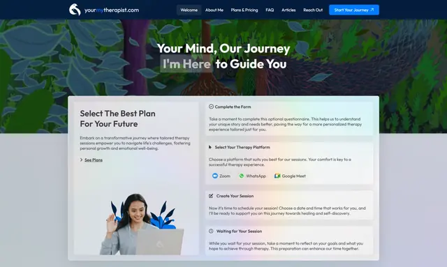 yourmytherapist.com homepage